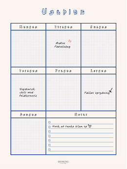 Ugeplan - 01