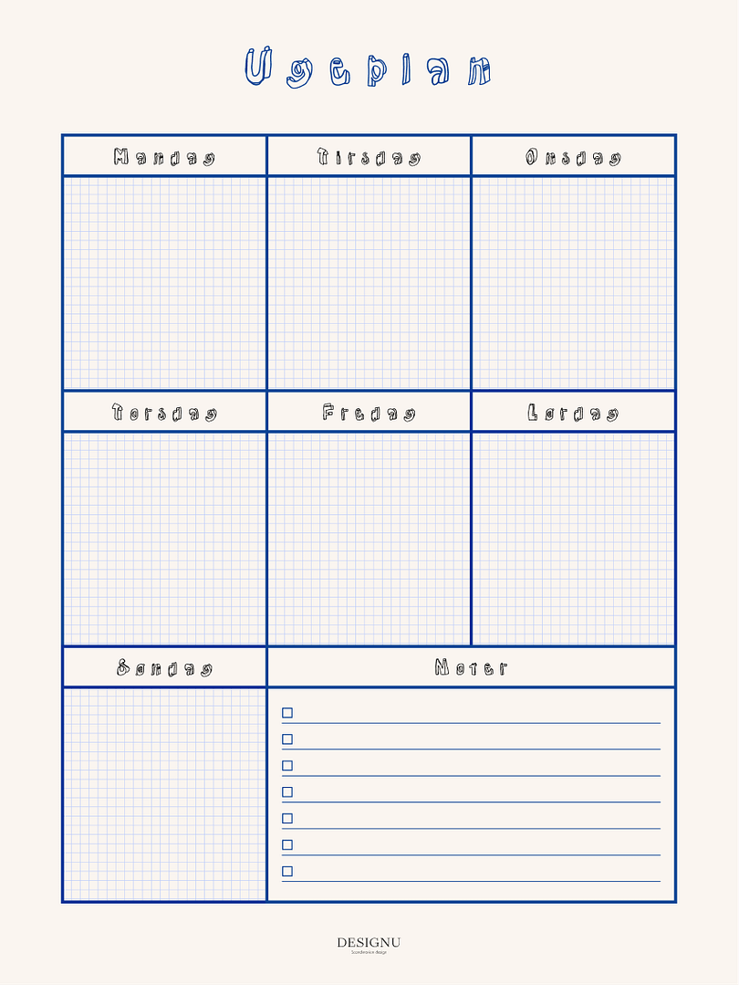 Ugeplan - 01